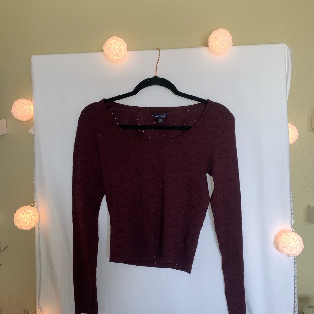 Red long sleeve top